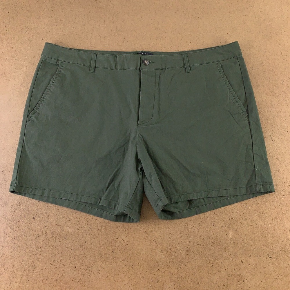 ASOS Men's Size 40 Dark Green Flat Front Button Fly Skinny Chino Shorts New